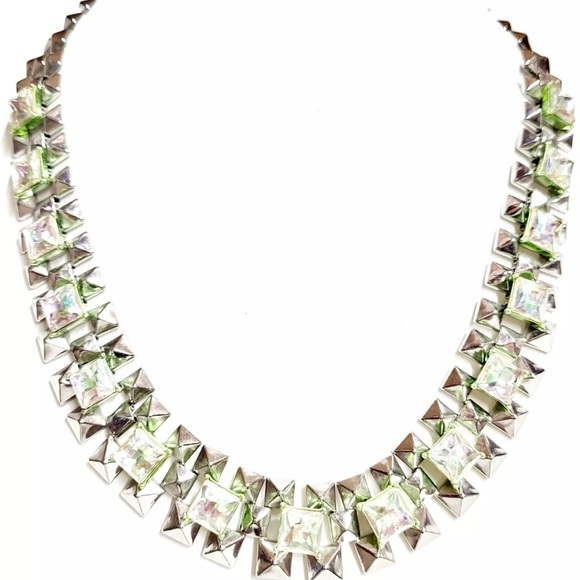 J. Crew Jewelry - J.  CREW CRYSTAL GRID CHAIN NECKLACE